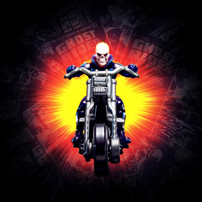 Hot Wheels - MARVEL Ghost Rider Motorcycle & Figure Collectible - Image 2