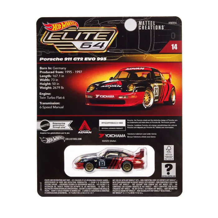 Hot Wheels - Elite 64 Porsche 911 GT2 EVO 993 - Image 9